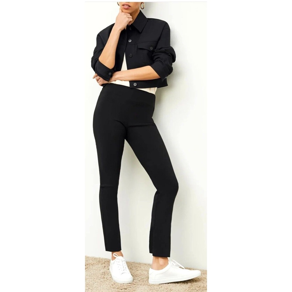 MM LaFleur Pant Foster PowerStretch High Rise Straight  Cotton Black Size Xsmall